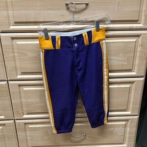 Vibrant Purple and Yellow Kids' Casual Pants